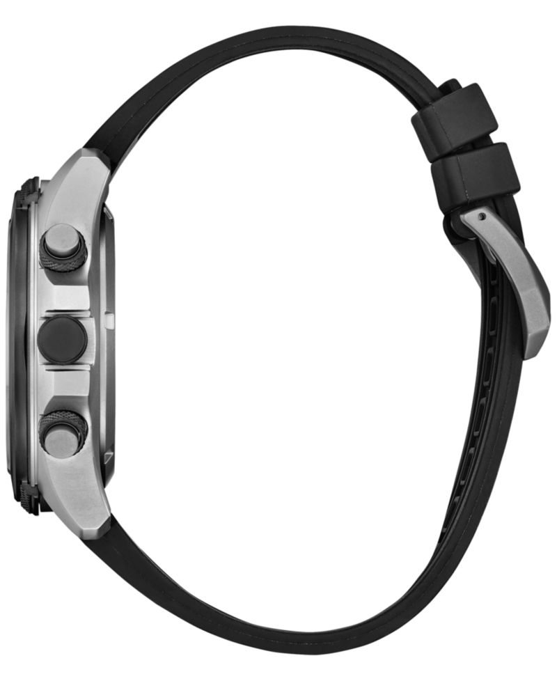 Eco-Drive Men's Chronograph Promaster Land Black Rubber Strap Watch 44mm