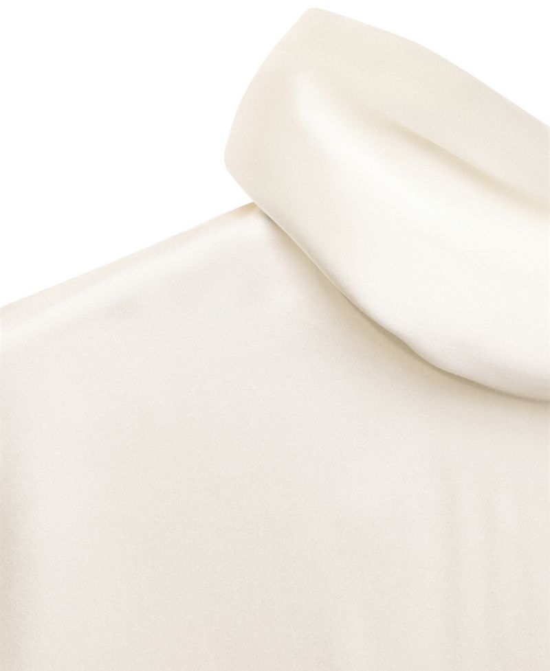 Women's Selection High-Neck Short-Sleeve Silk Blouse