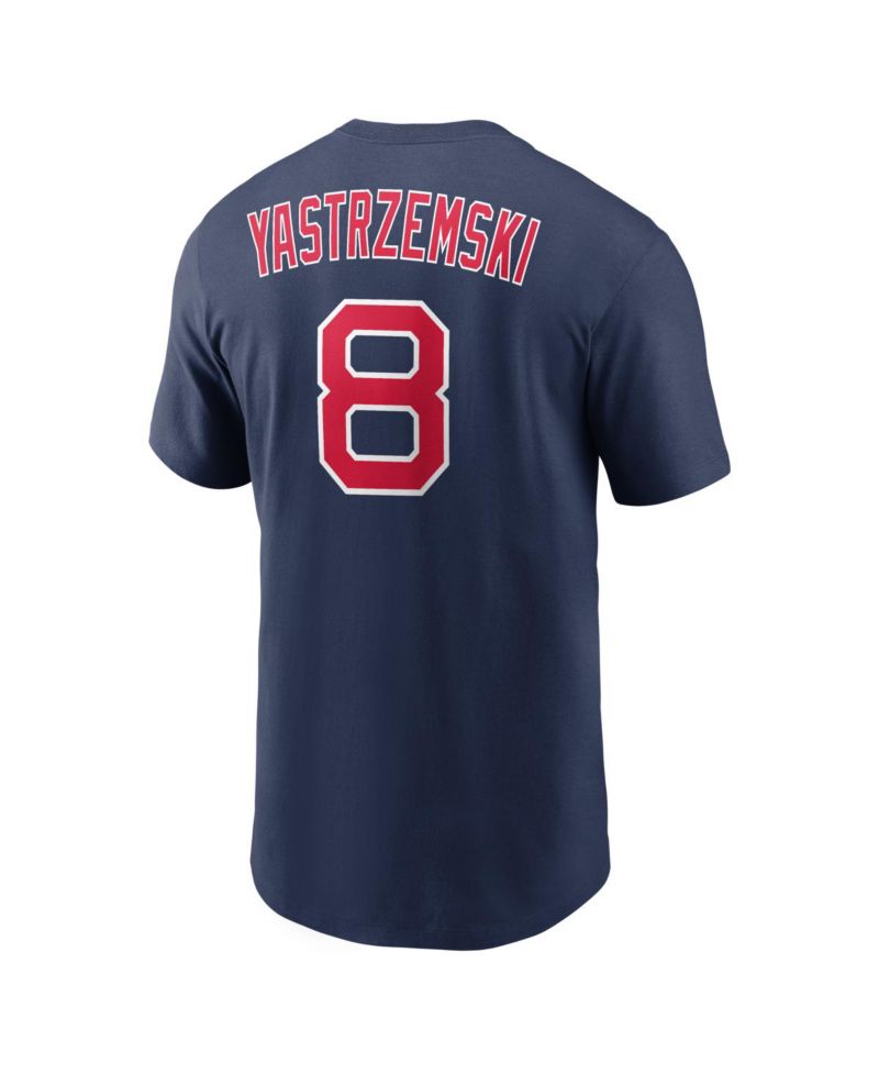 Men's Carl Yastrzemski Navy Boston Red Sox Cooperstown Collection Name & Number T-Shirt