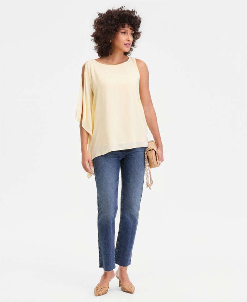 Women's Asymmetrical-Hem One-Shoulder Tunic