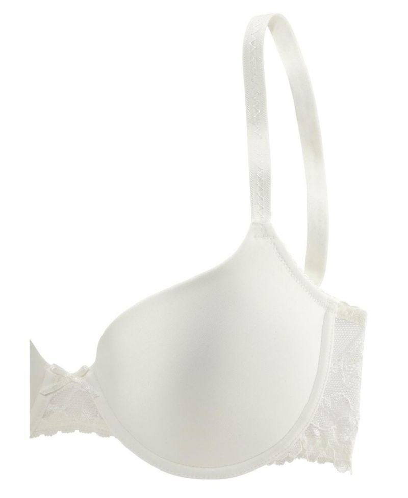 Women's Floral Print Lace Detail Underwire Lightly Padded T-Shirt Bra