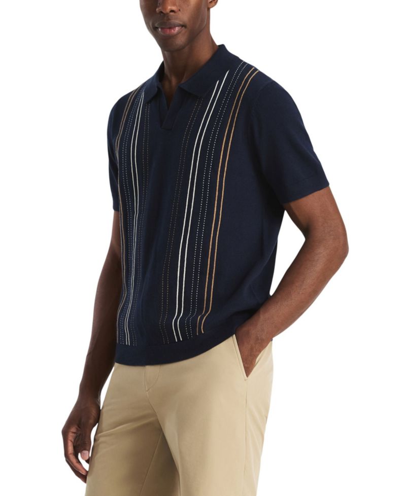 Men's Performance Jacquard Classic-Fit Polo Sweater