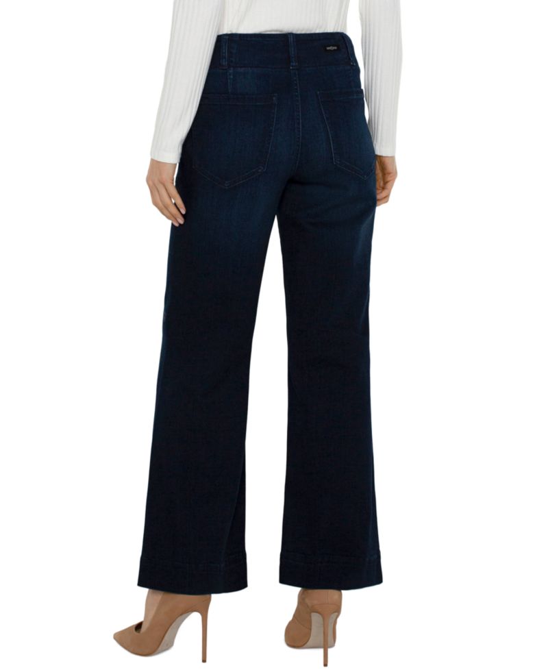 Petite Mid Rise Wide Leg Pants