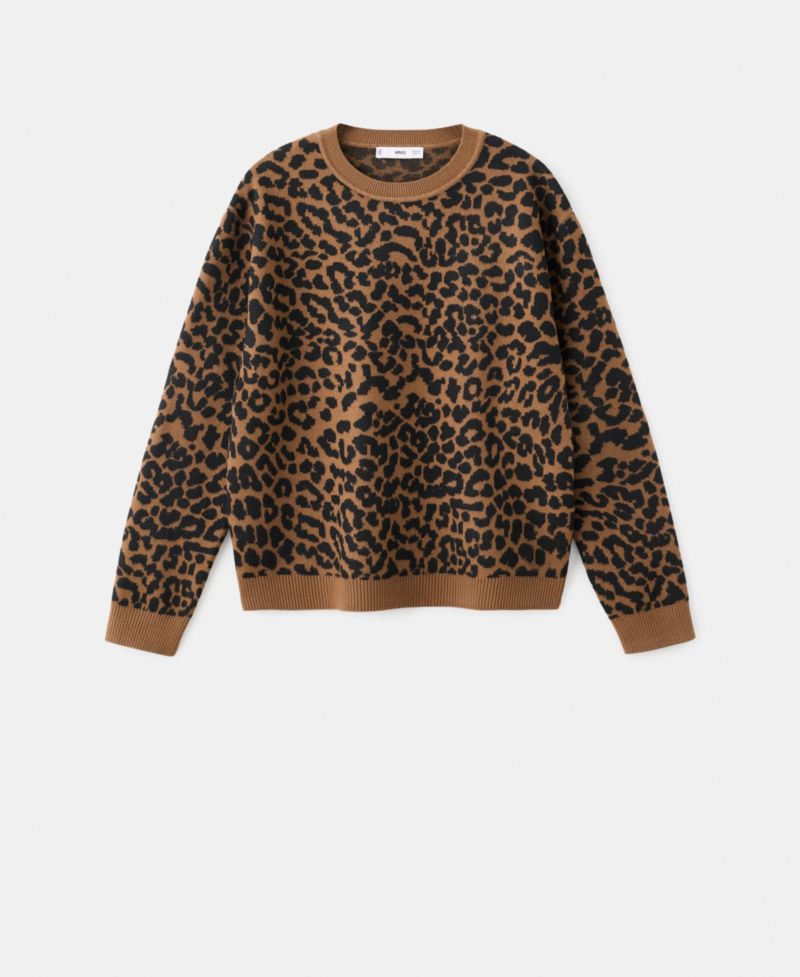 Women's Leopard-Print Knitted Sweater
