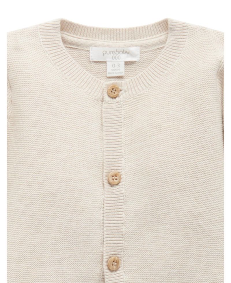 Baby Boy and Baby Girl Textured Cardigan
