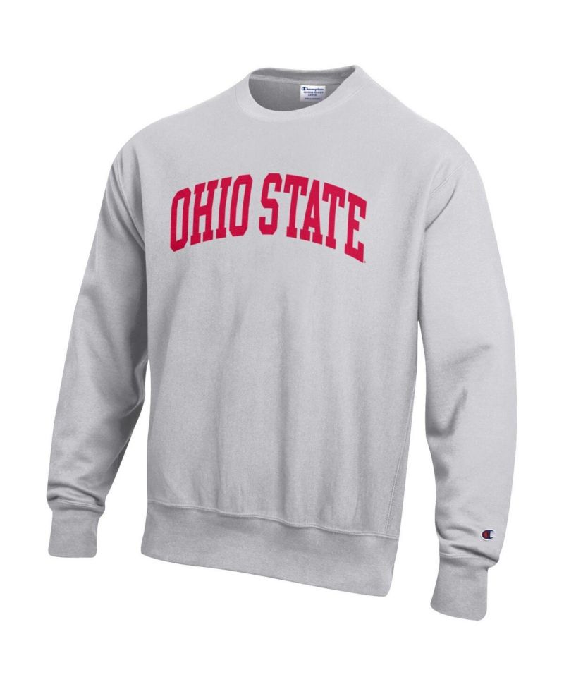 Men's Gray Ohio State Buckeyes Reverse Weave Fleece Sweatshirt