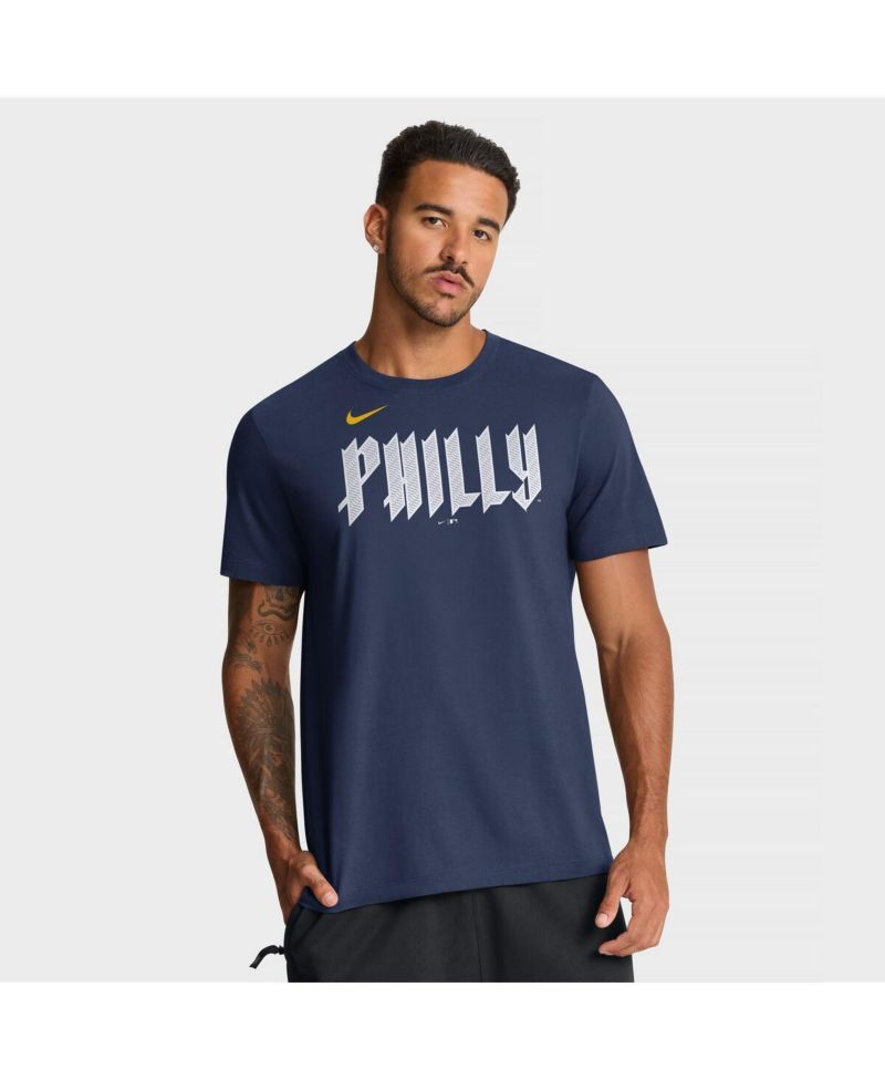 Men's Navy Philadelphia Phillies City Connect Large Logo T-Shirt