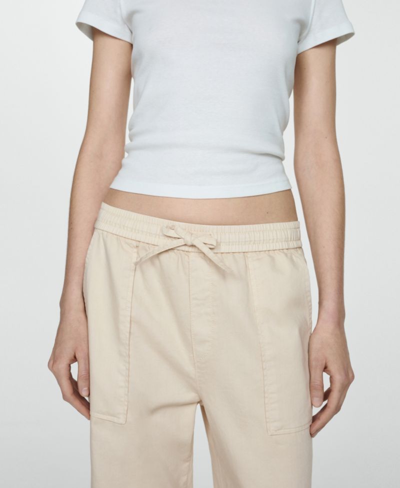 Women's Elastic Waist Cotton Pants