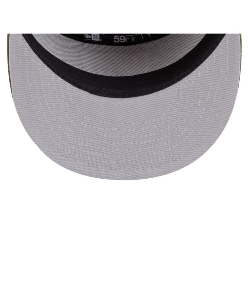 Men's Olive/Brown Las Vegas Raiders Two-Tone Color Pack Split Panel 59FIFTY Fitted Hat