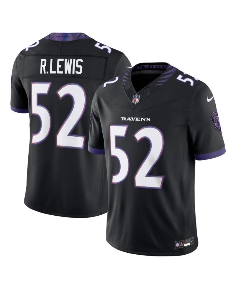 Men's Ray Lewis Black Baltimore Ravens Alternate Vapor F.U.S.E. Stitched Retired Player Limited Jersey
