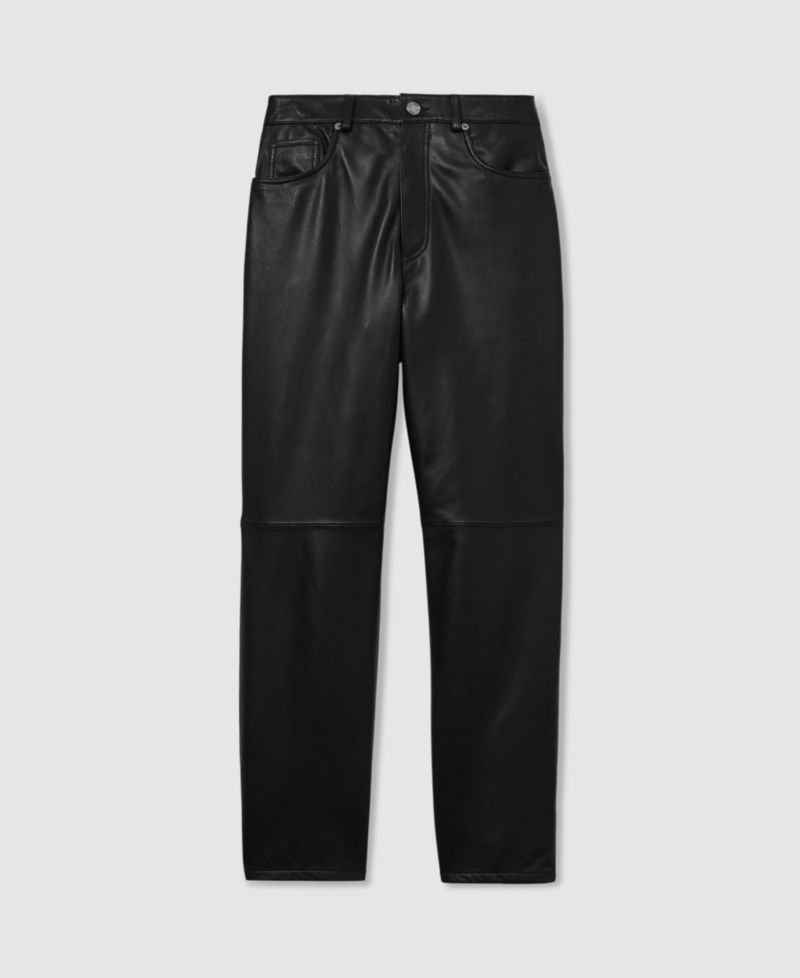 Women's Verona Leather Slim-Leg Pants