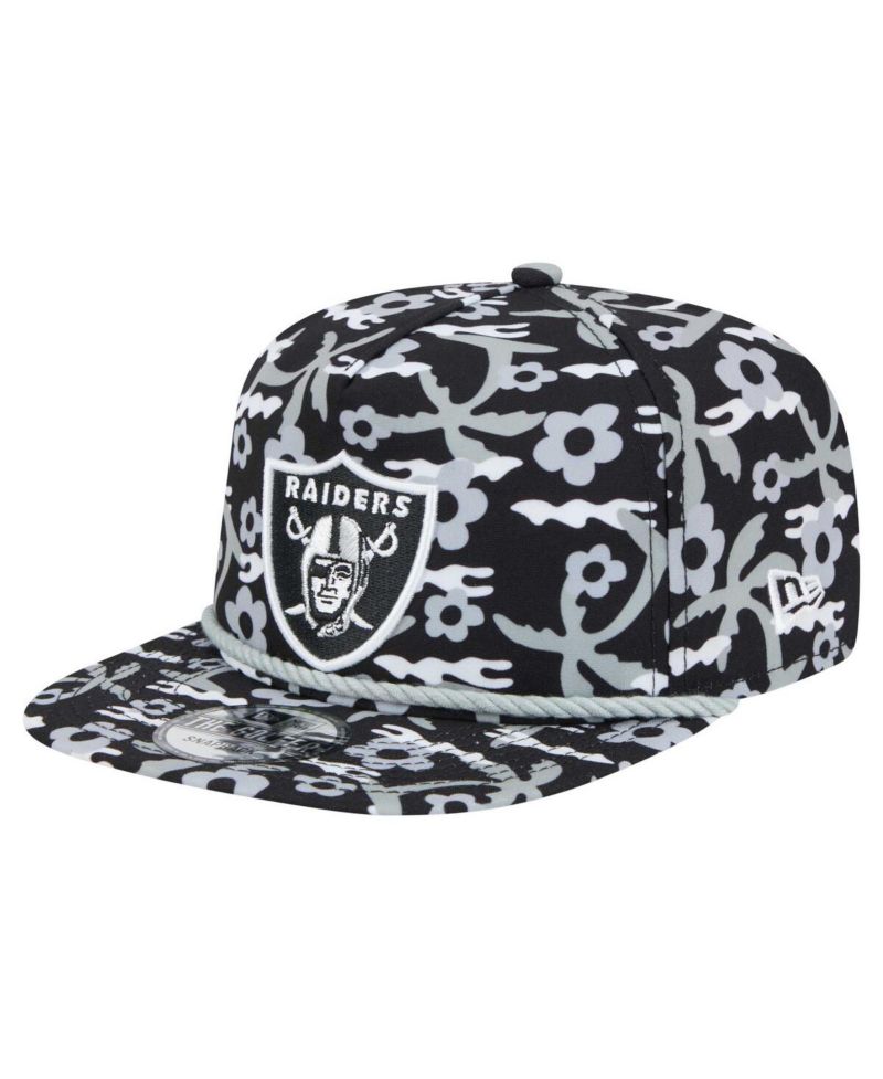 Men's Black Las Vegas Raiders Wakey Wakey Golfer Snapback Hat