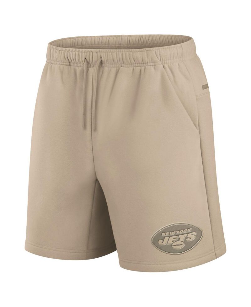Men's and Women's Khaki New York Jets Elements Super Soft Fleece Shorts