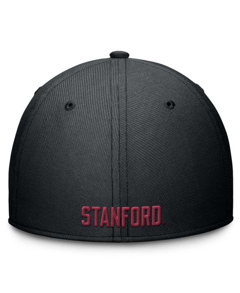 Men's Black Stanford Cardinal Rise SwooshFlex Dri-FIT Hat