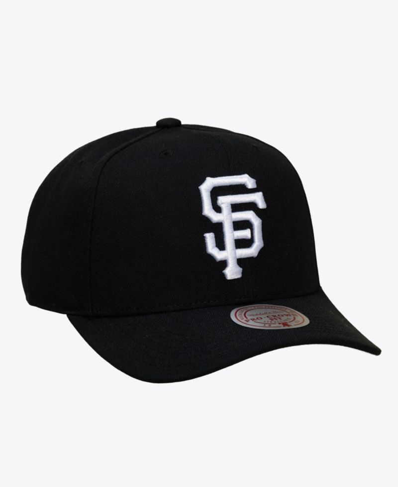 Men's Black San Francisco Giants Black and White Pro Crown Snapback