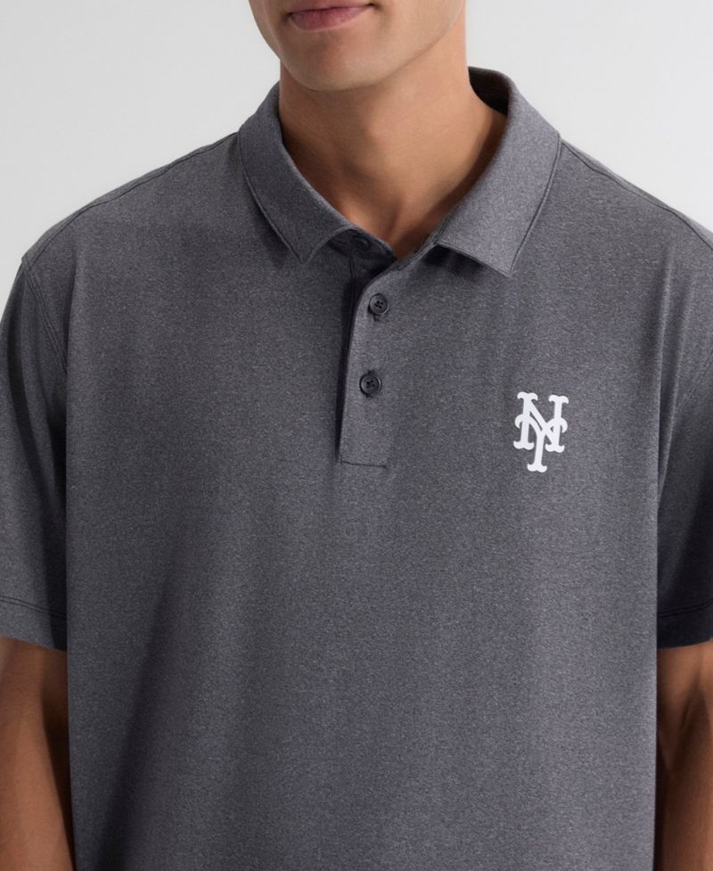 Men's Charcoal New York Mets Clutch Polo Shirt