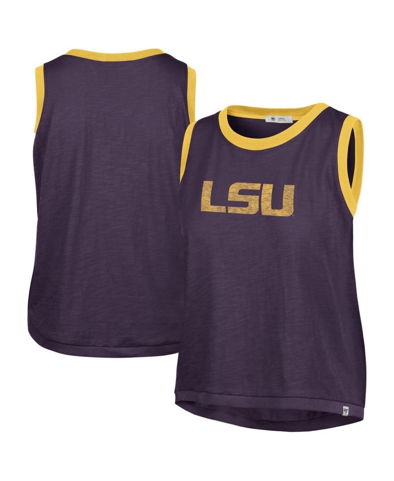 Women's Purple LSU Tigers Premier Ringer Tank Top