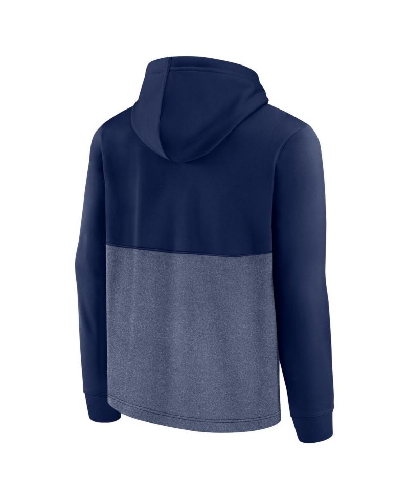 Men's Deep Sea Blue Seattle Kraken Successful Tri-Blend Pullover Hoodie