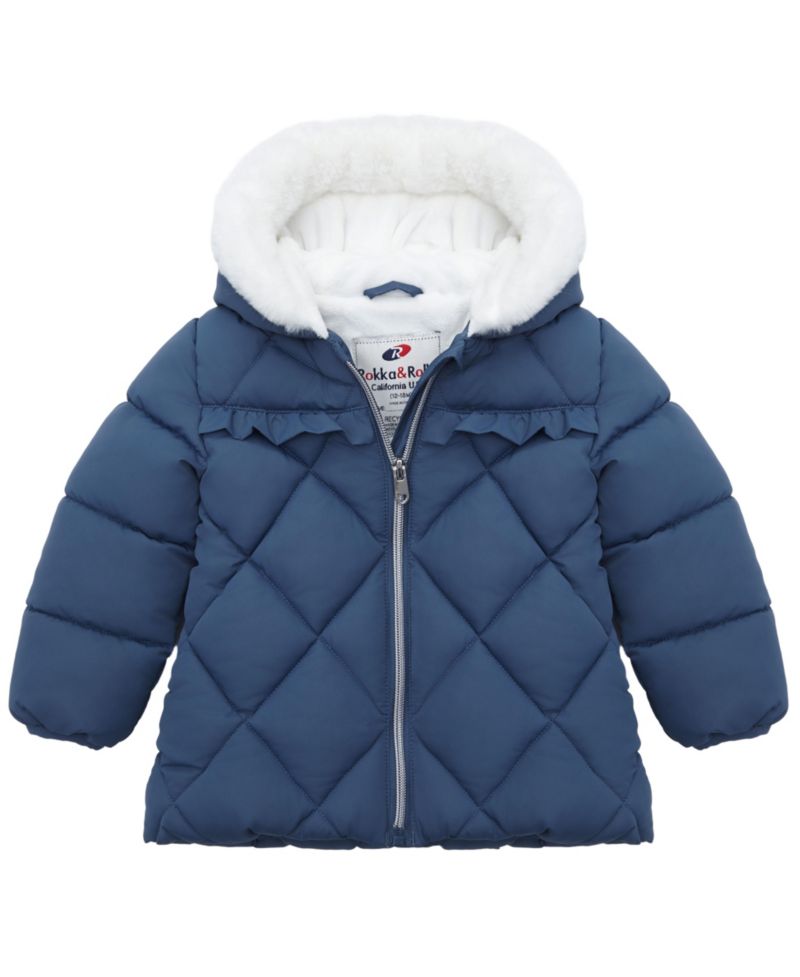 Baby Girls Soft Lining Hooded Puffer Jacket