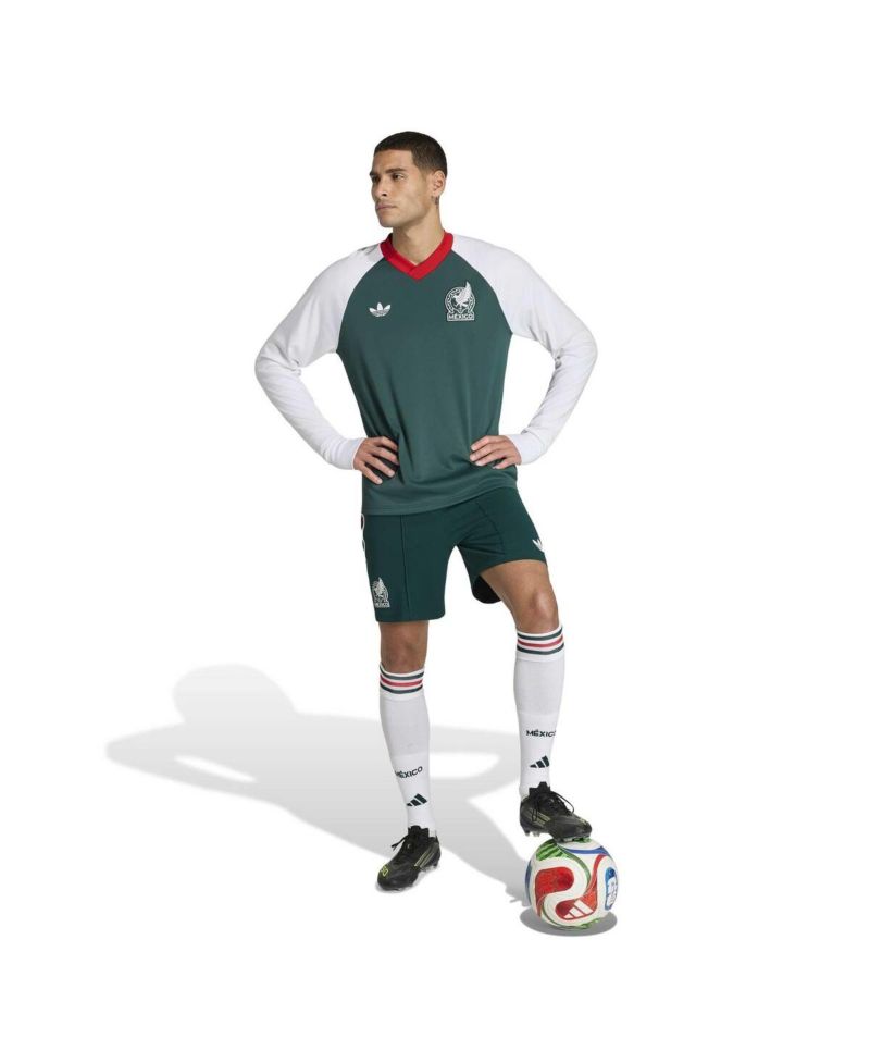 Men's Green Mexico National Team 2026 World Cup Pre-Match Away Long Sleeve Training Jersey