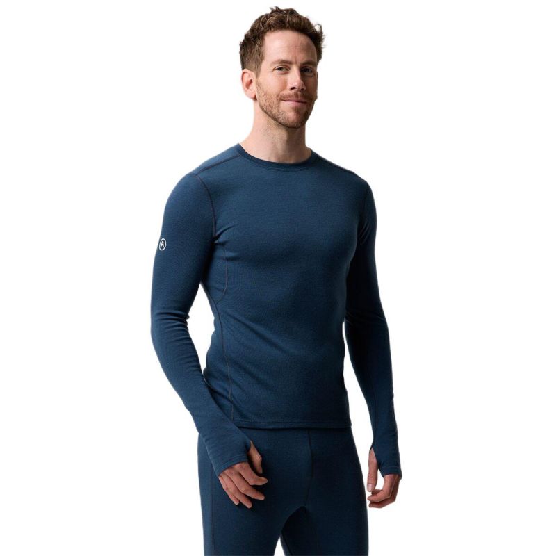 Men's Cedars RWS Merino Mid-Wt Baselayer Crew Top Midweight Long Underwear Tops