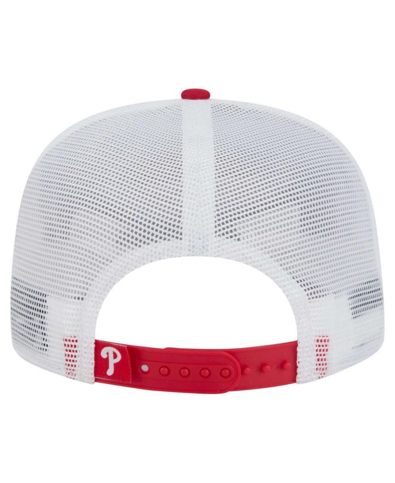 Men's Red Philadelphia Phillies 9FIFTY A-Frame Trucker Snapback Hat
