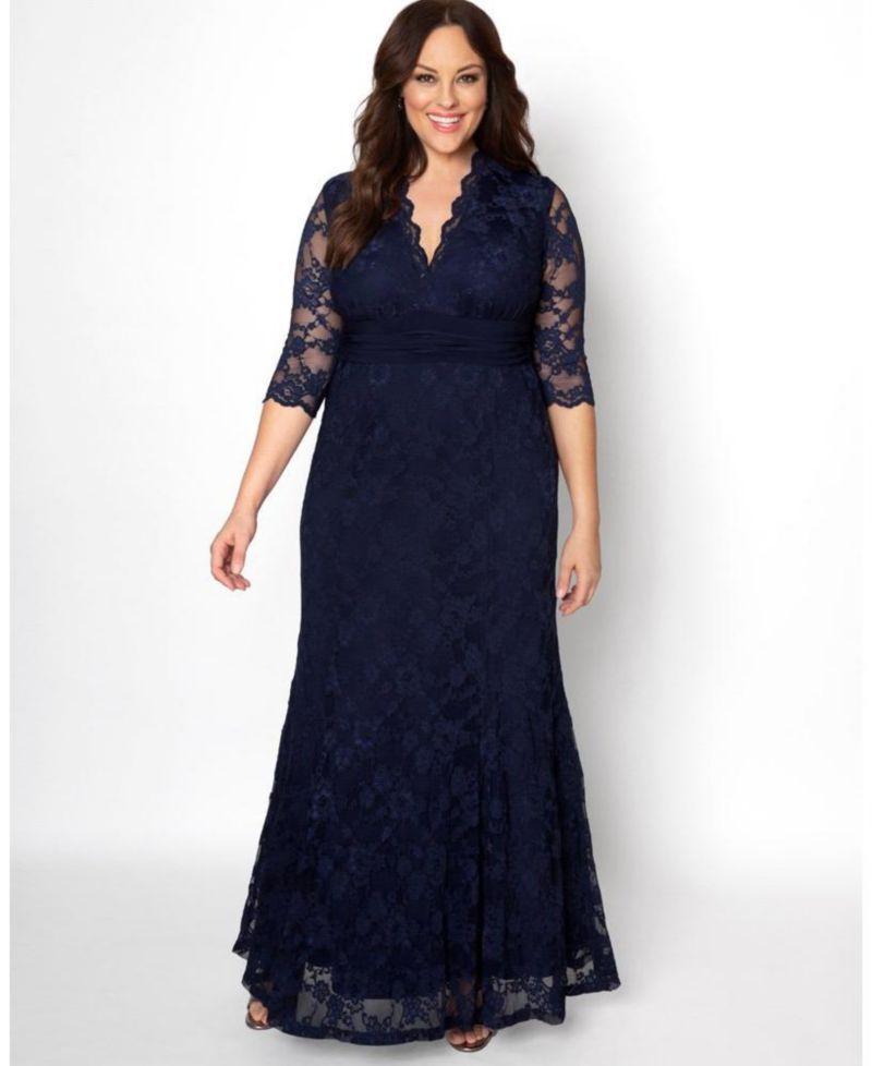 Women's Plus Size Screen Siren Lace Evening Gown