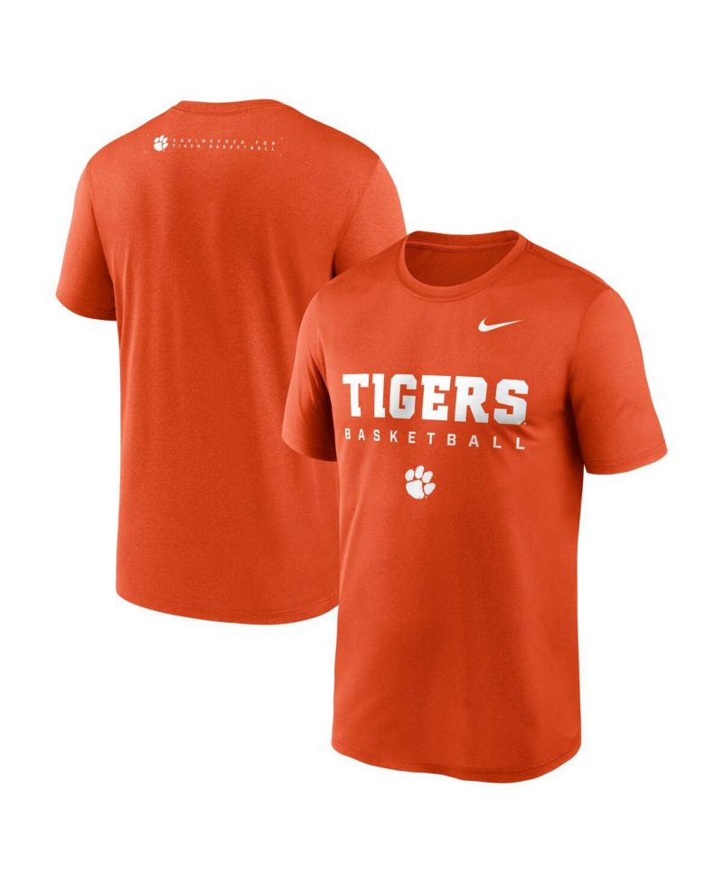 Men's Orange Clemson Tigers 2025 Courtside Basketball Legend Dri-FIT T-Shirt