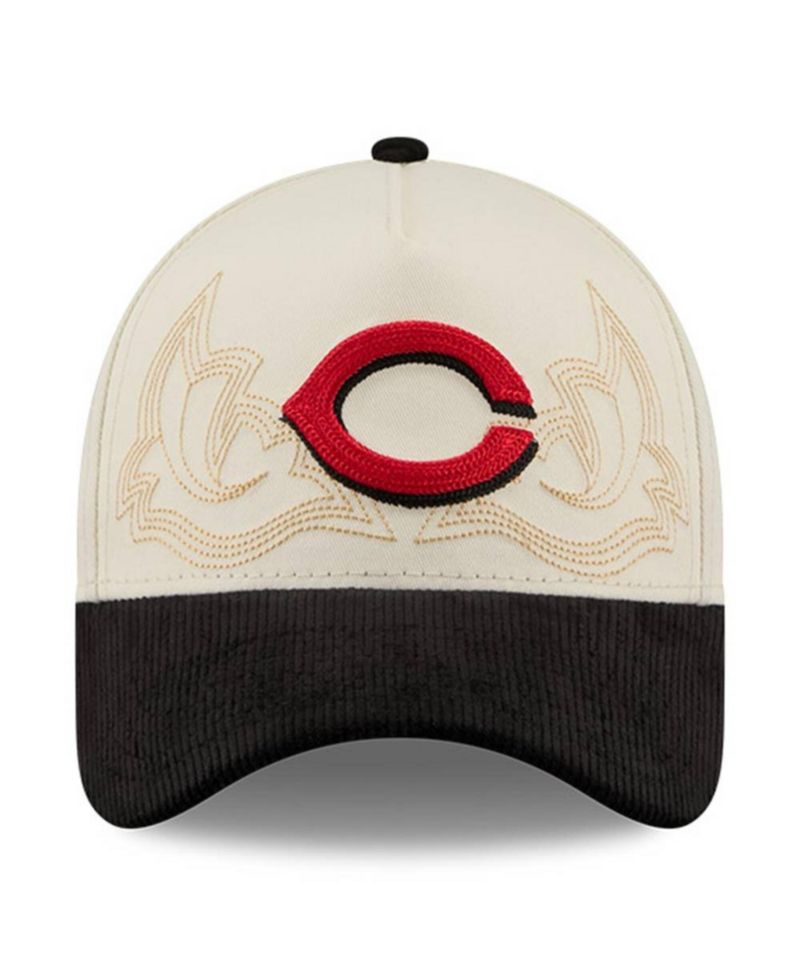 Men's Stone Cincinnati Reds Western Stitch 9FORTY A-Frame Adjustable Hat