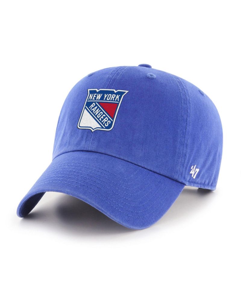 Men's and Women's Blue New York Rangers Heritage Flag Clean Up Adjustable Hat