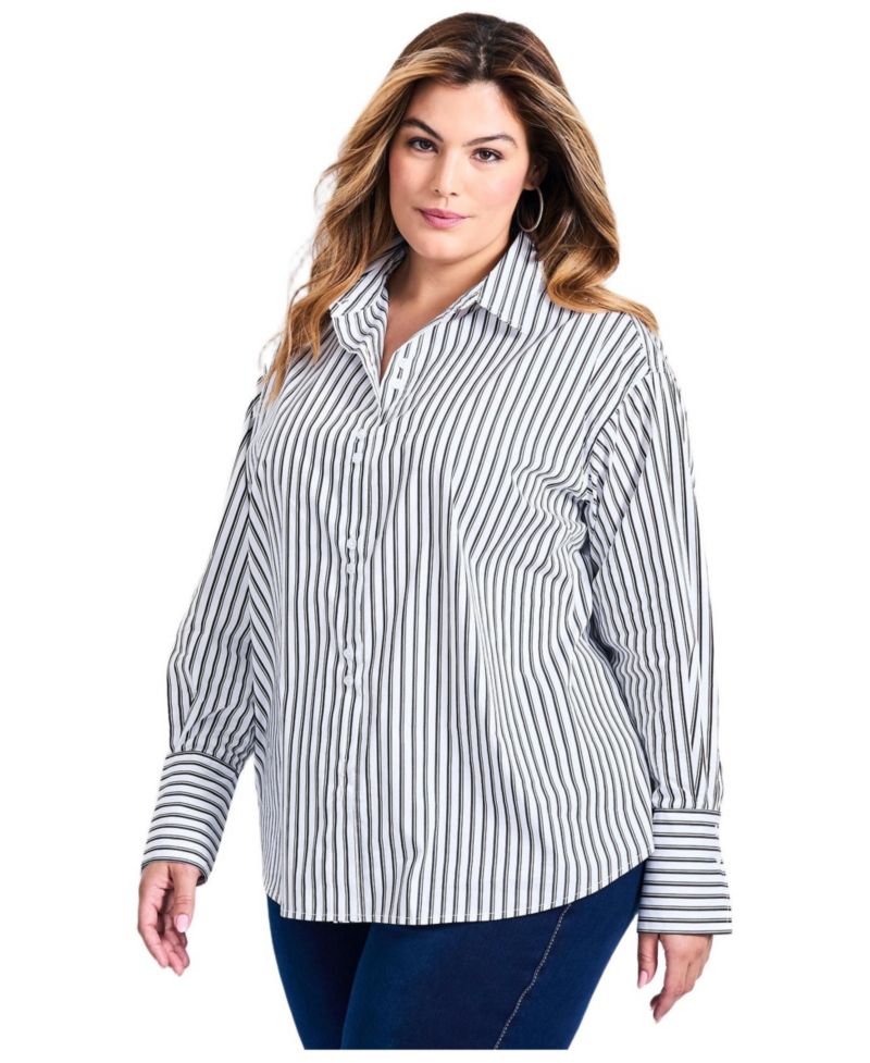 Women's Plus Size Breanna Classic Poplin Shirt
