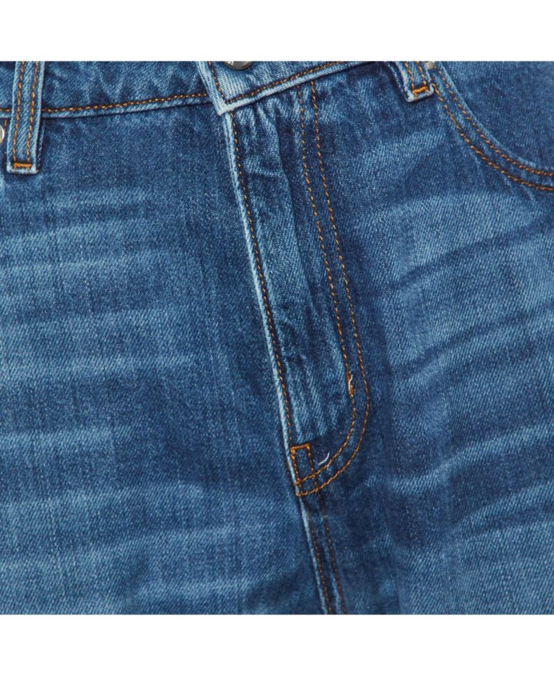 Women's Mid-Rise Straight-Leg Distressed Jeans