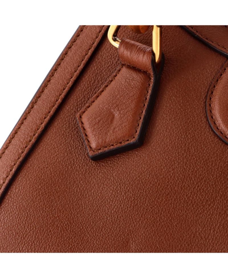 Mini Diana NM Bamboo Handle Tote Leather