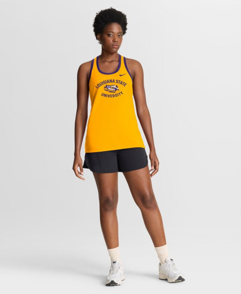 Women's Gold LSU Tigers Uni Name Tri-Blend Dri-FIT Tank Top
