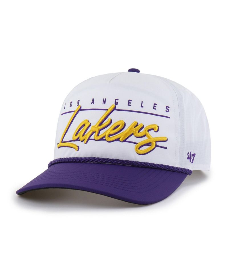 Men's '47 White Los Angeles Lakers brrr&deg; Condor Two-Tone Hitch Rope Adjustable Hat