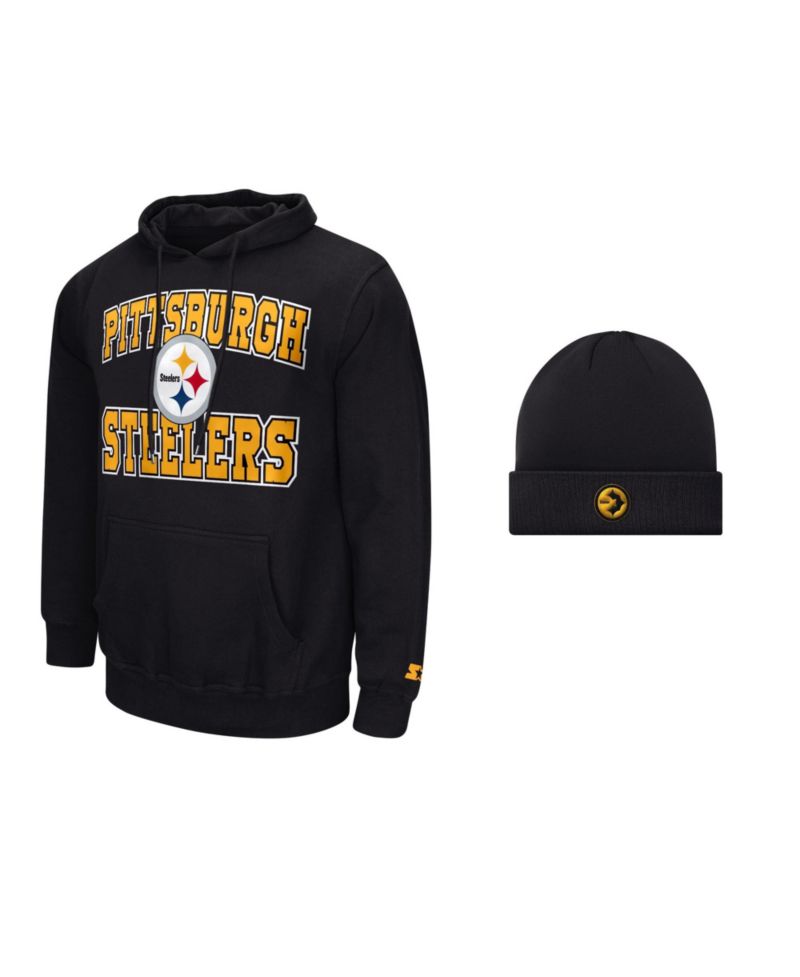 Men's 2-Piece Pittsburgh Steelers Graphic Hoodie and Cuffed Knit Hat Set