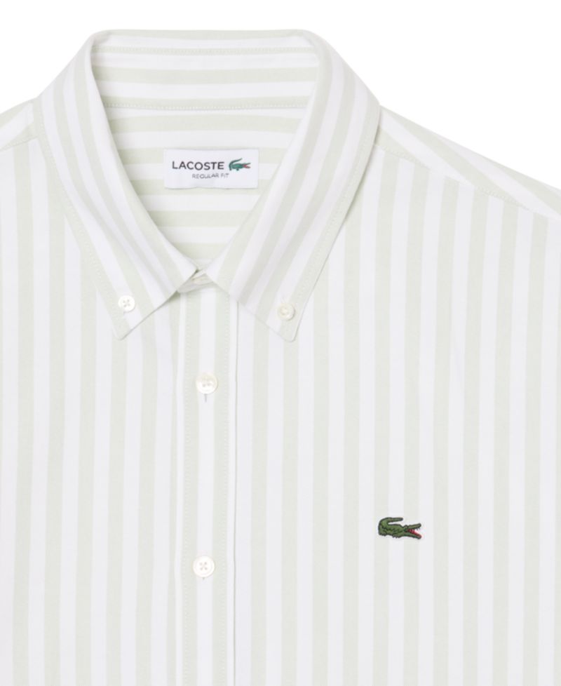 Men's Striped Long-Sleeve Button-Down Oxford Shirt