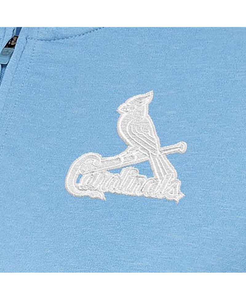 Women's Light Blue St. Louis Cardinals Mentor Quarter-Zip Pullover Top