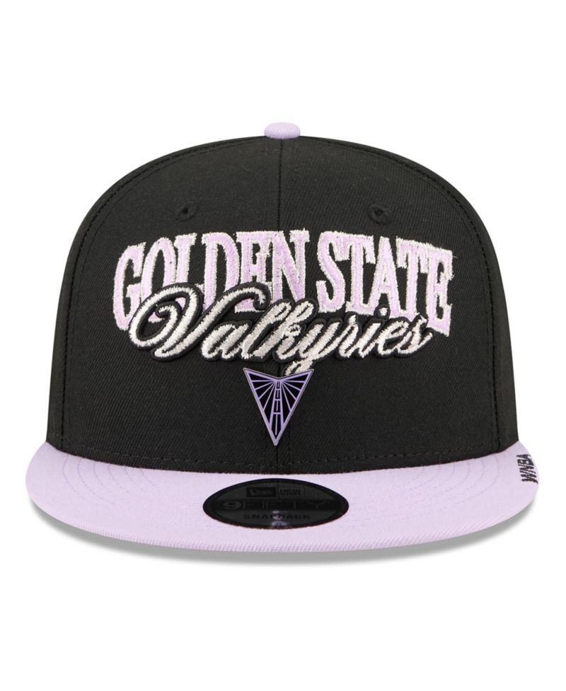 Men's and Women's Eclipse Black/Violet Golden State Valkyries WNBA Tip-Off 2026 Metal Badge A-Frame 9FIFTY Snapback Hat