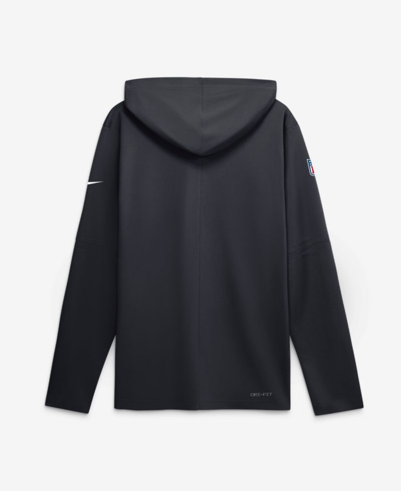 Men's Navy Houston Texans Sideline Dri-FIT Long Sleeve Hooded T-Shirt