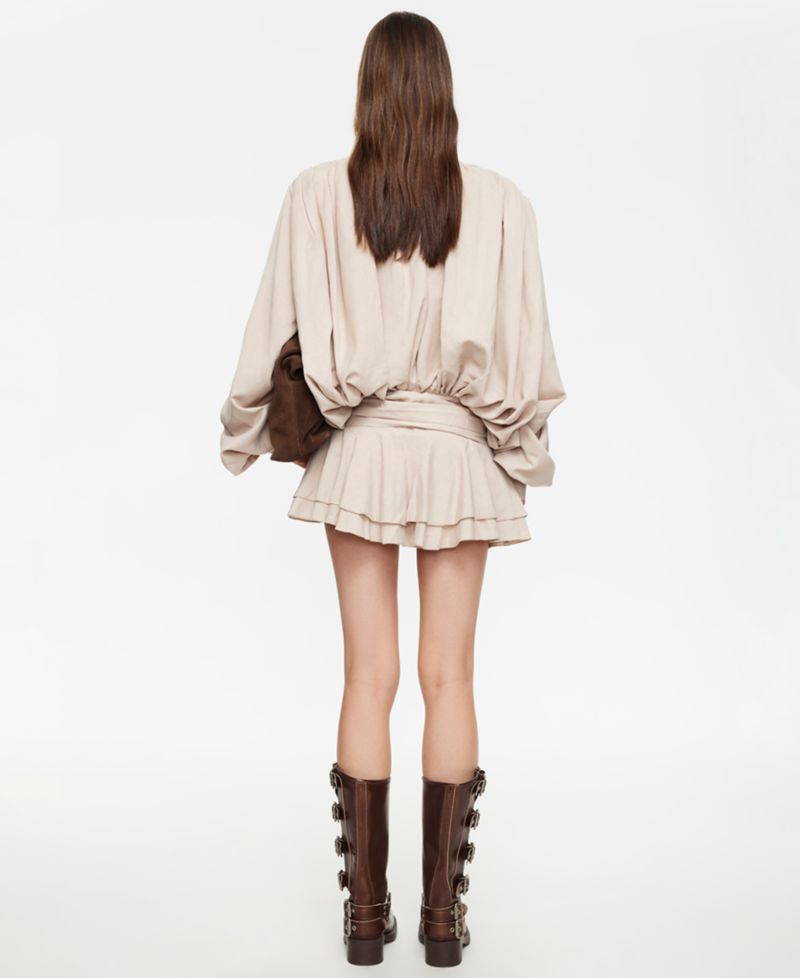 Women's Long-Sleeve Crewneck Mini Dress