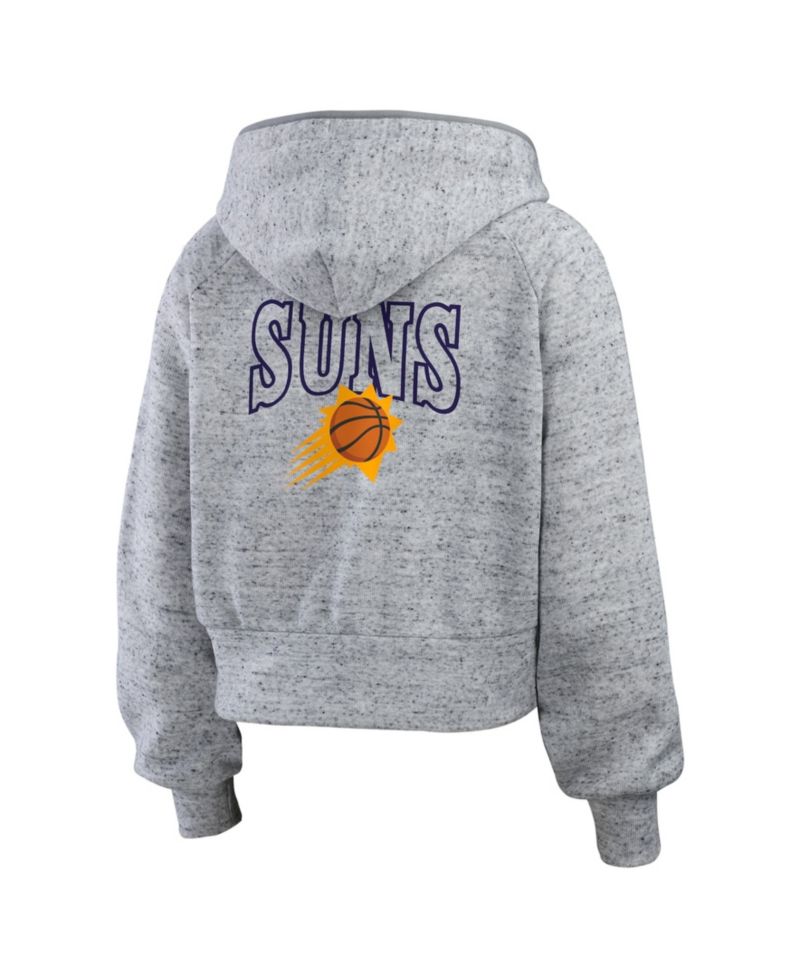 Women's Heather Gray Phoenix Suns Speckled Radiator Full-Zip Hoodie