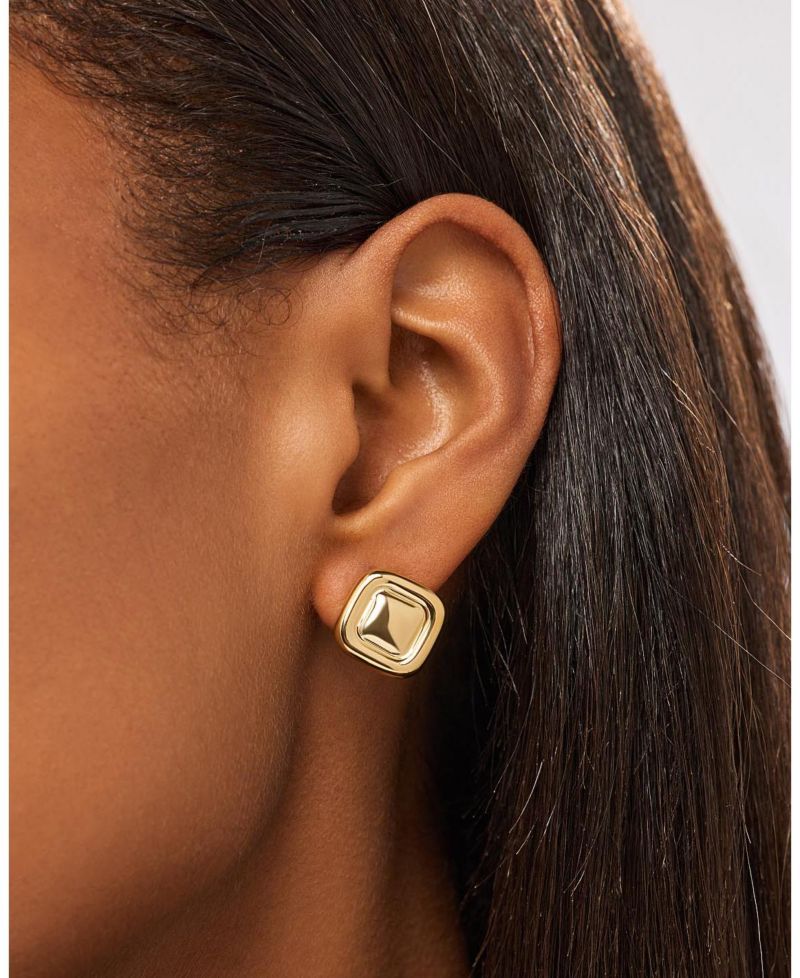 Clara 14K Gold-Plated Stud Earrings