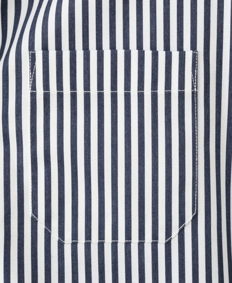 Women's Striped Long-Sleeve Button-Down Shirt