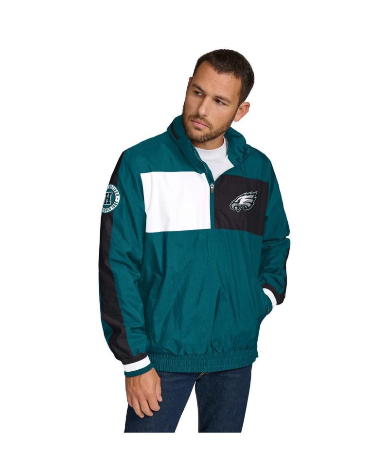 Men's Green Philadelphia Eagles Gael Lightweight Half-Zip Hoodie Jacket