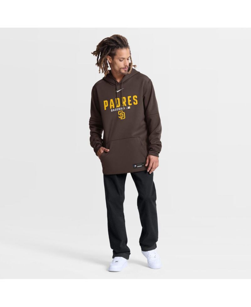 Men's Brown San Diego Padres Authentic Collection Therma-FIT Hoodie