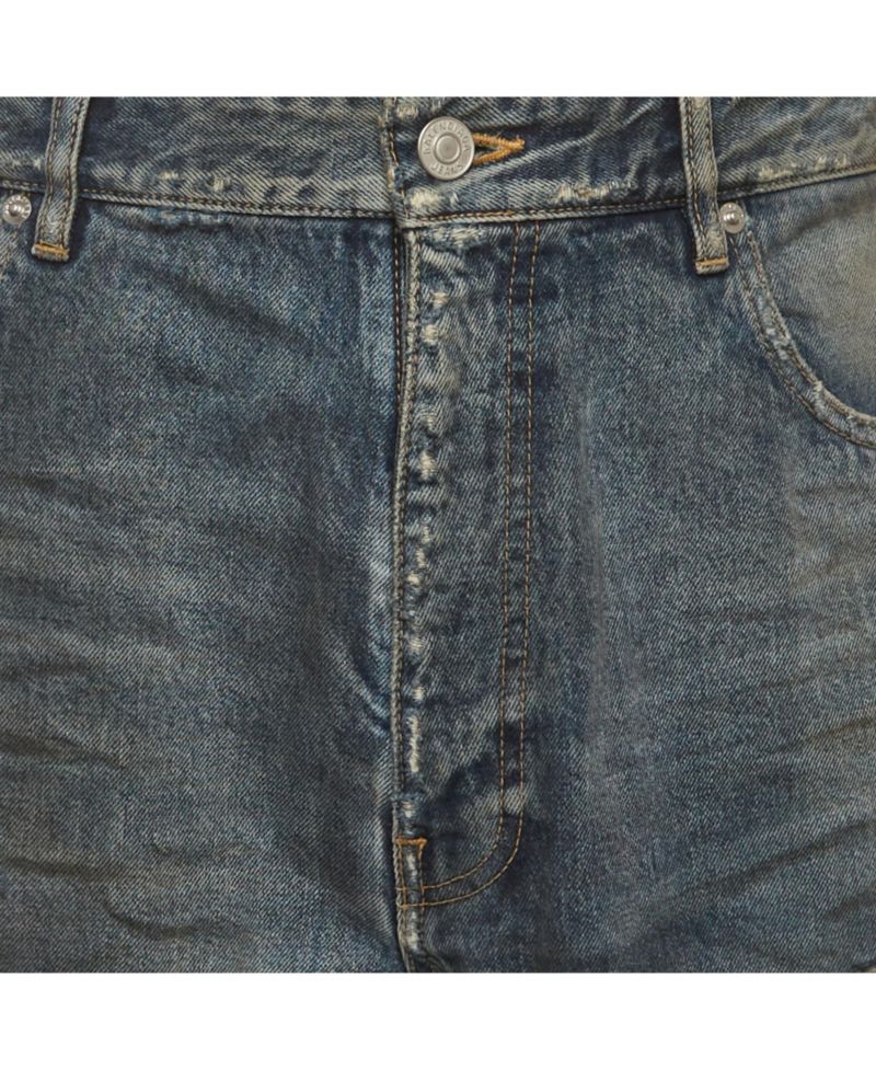 Men's Denim Apron Skirt Docking Pants