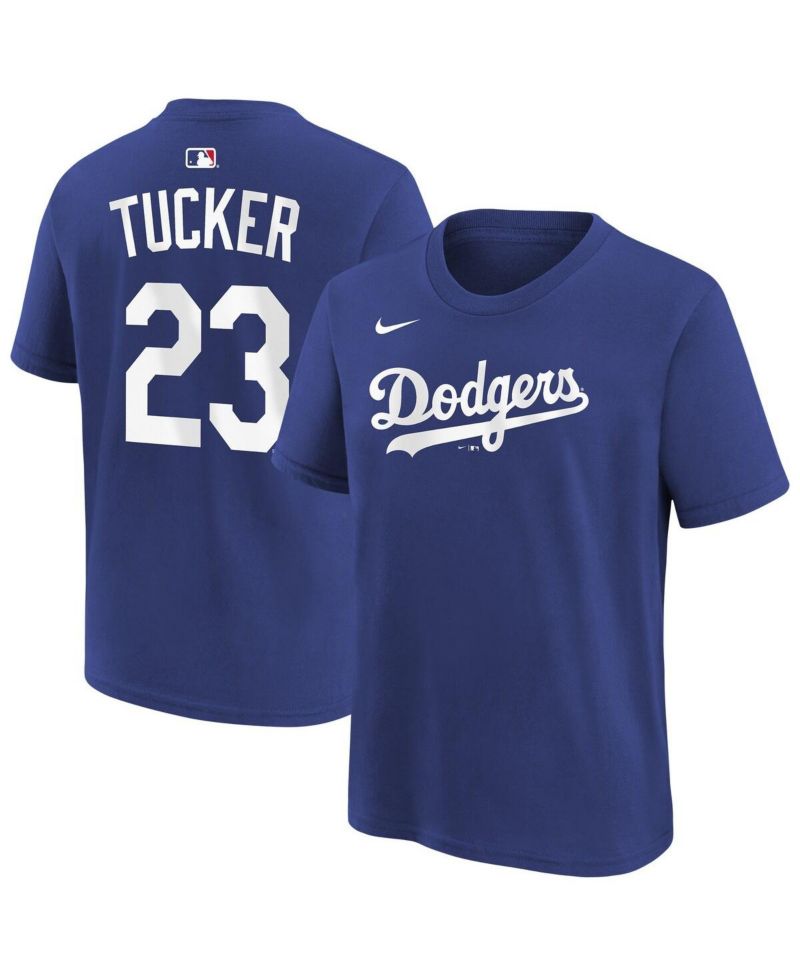 Big Boys and Girls Kyle Tucker Royal Los Angeles Dodgers Name & Number T-Shirt