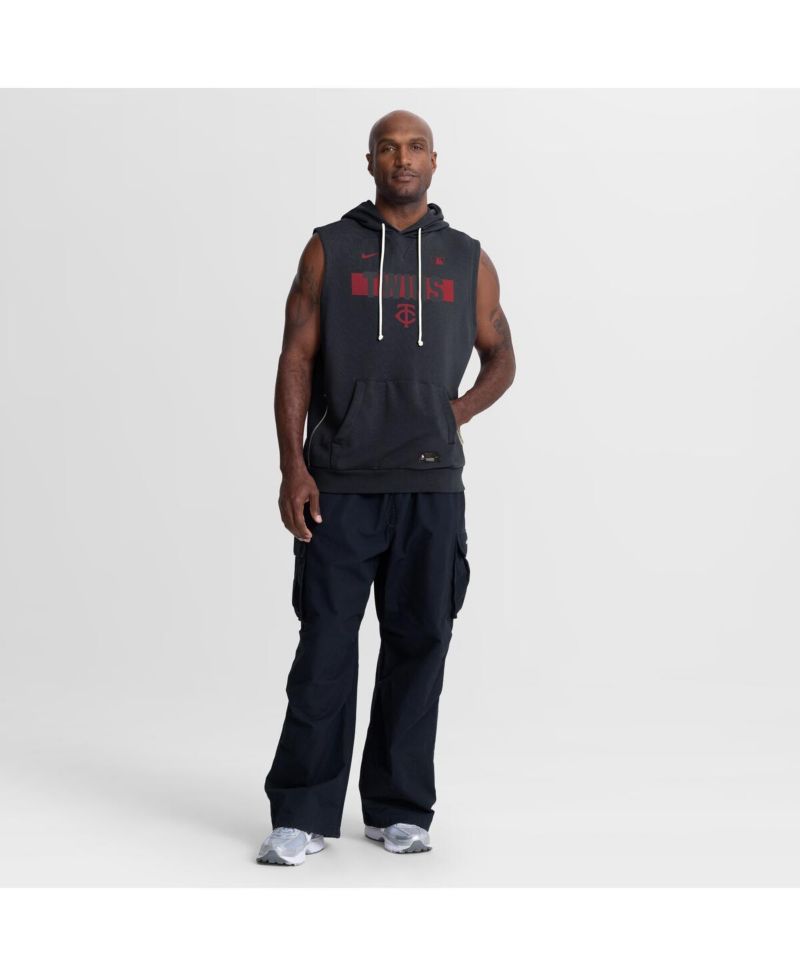 Men's Navy Minnesota Twins Authentic Collection Standard Issue Dri-FIT Sleeveless Hoodie