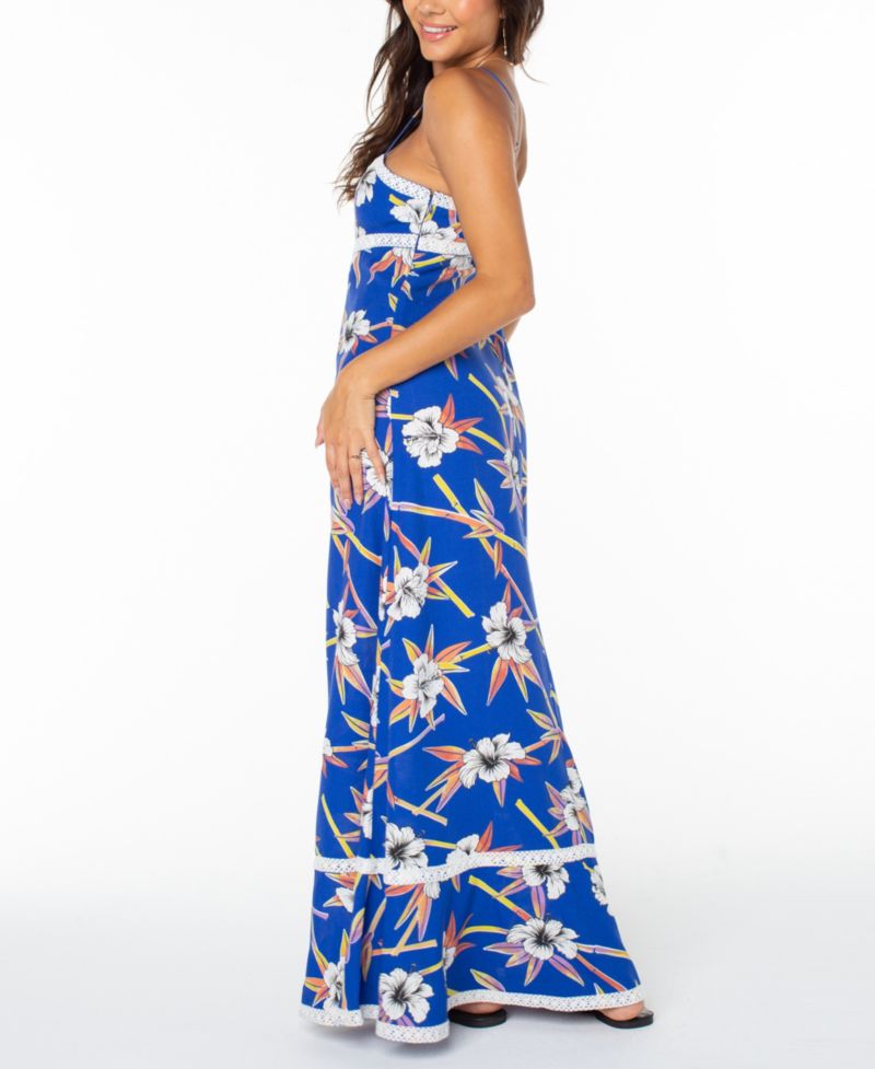 Women's Balmy Sunset Straight Neck Maxi Dress